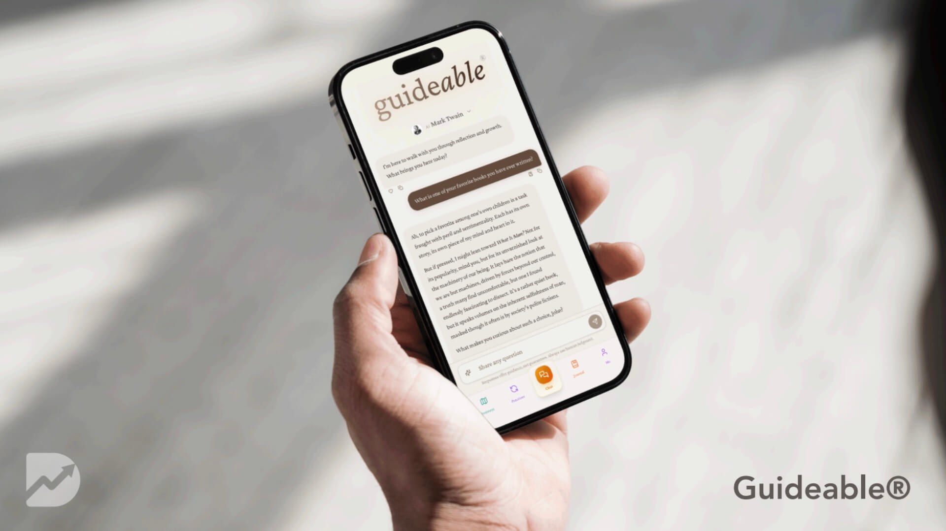 Guideable mockup on phone
